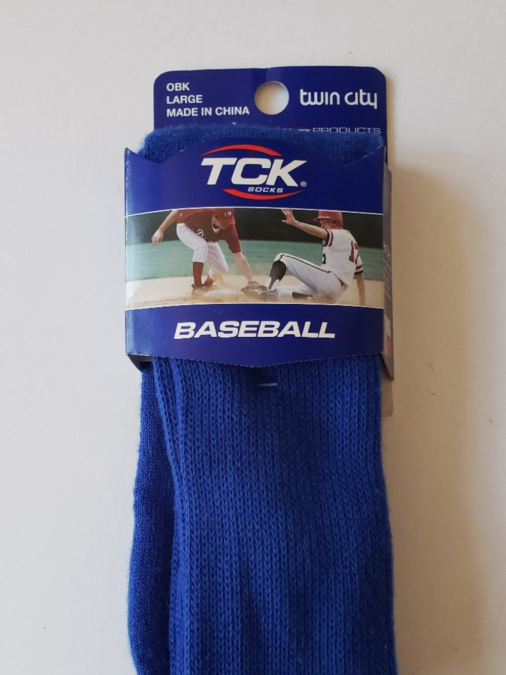 TCK  Blue Baseball Socks  -NEW